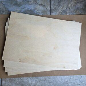 New Baltic Birch Wood Panels 15" x 9 7/8" - Package of 10 panels